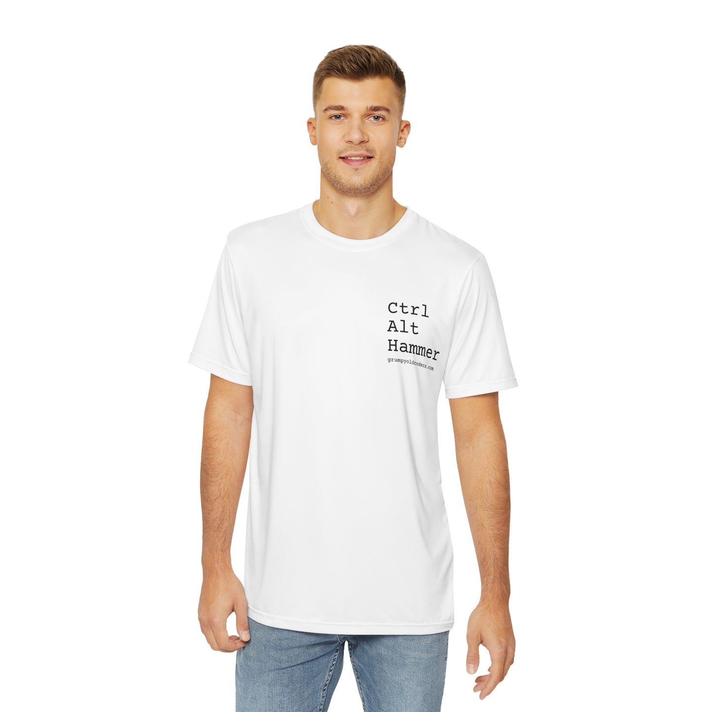 Ctrl + Alt + Hammer White T-Shirt (Mens)